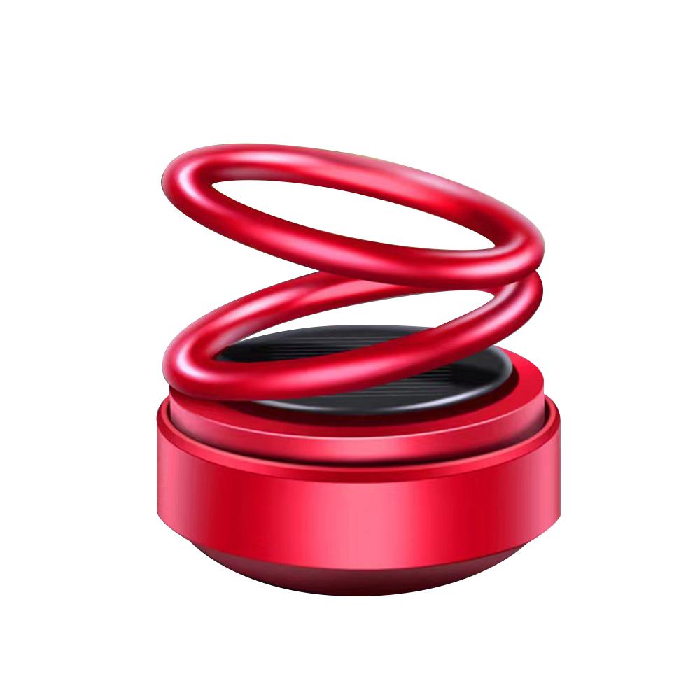 Автомобильный освежитель воздуха на солнечной энергии, двойные кольца, вращающаяся подвеска, вращающийся диффузор для ароматерапии, приборная панель, парфюмерный ароматизатор, авто орнамент