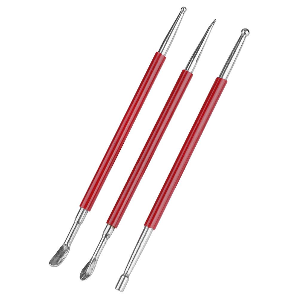 3PCS Handmade Leather Plastic and Rubber Printing Press Wipers Rub Tool Set