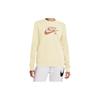 Буква логотип круглый вырез Повседневный длинный рукав Американский свитшот Женская толстовка бежевый FN3629-113