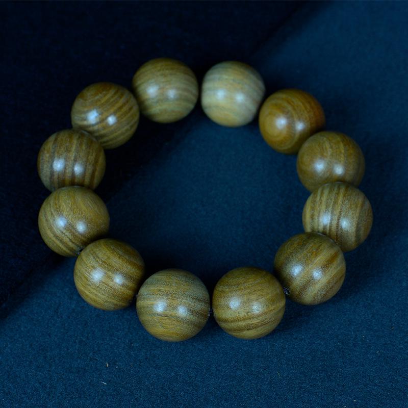 Браслет из 108 бусин из аргентинского зеленого сандала для мужчин и женщин - ручная работа, буддийская нить с прямым волокном.