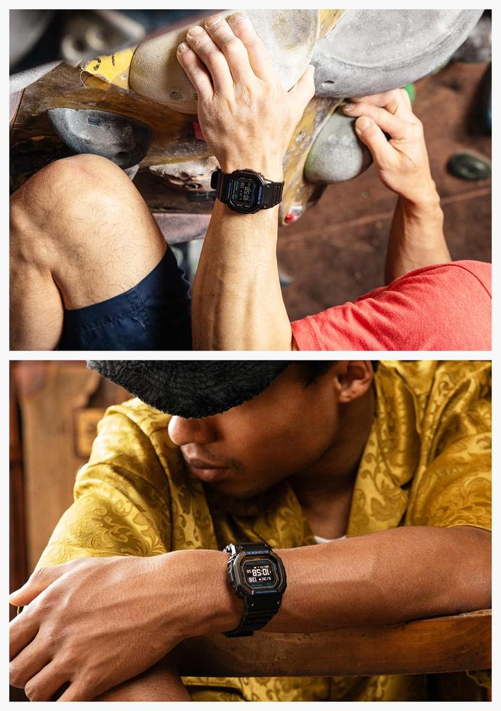 Watch Heart Rate Monitor with Bluetooth Black X Blue [Casio] G-Shock [] G-SQUAD DW-H5600-1A2JR Men's