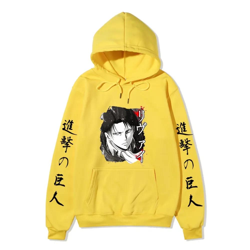 Аниме Атака Титанов АОТ Мерч Аккерман Леви Разведкорпус Принтованные Толстовки Осень Зима Свитшоты Пуловеры