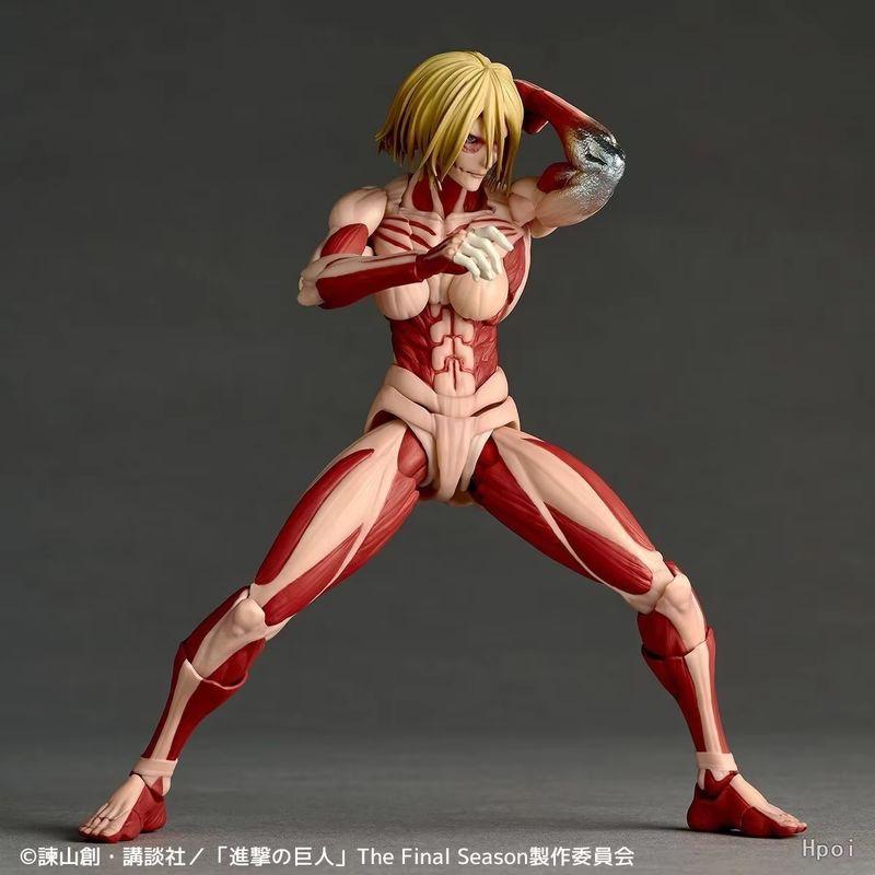 В наличии Атака Титанов Amazing Yamaguchi Revoltech Nr068 Женская Титан Энни Леонхарт Фигурка Gk Коллекционная Модель Игрушка Подарок