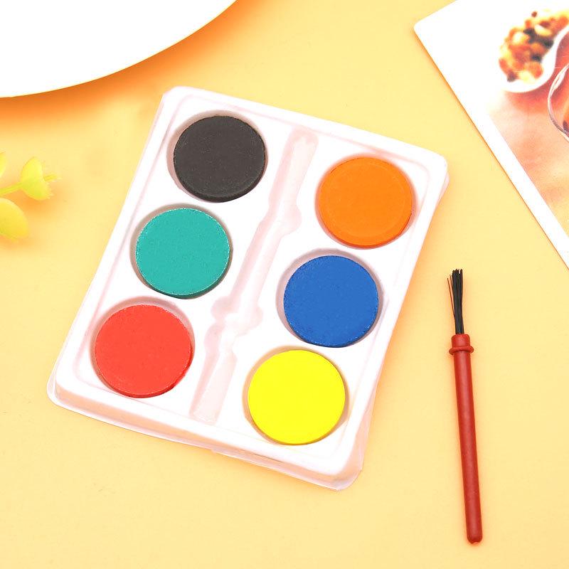 Children's 6-Color Solid Watercolor Gouache Set