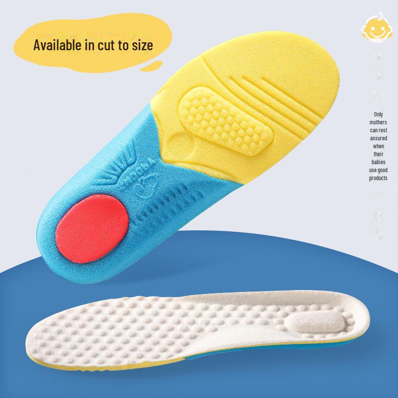 Soft, Breathable Foam Insoles for Kids - Sweat-absorbent and Cuttable, Perfect for Spring and Summer Comfort.