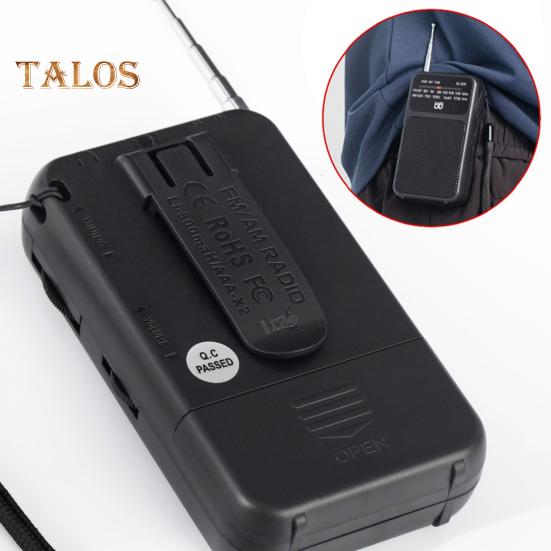 Mini Portable Radio User-friendly Design Easy To Carry Battery Powered AM/FM Small Radio with LED Flashlight