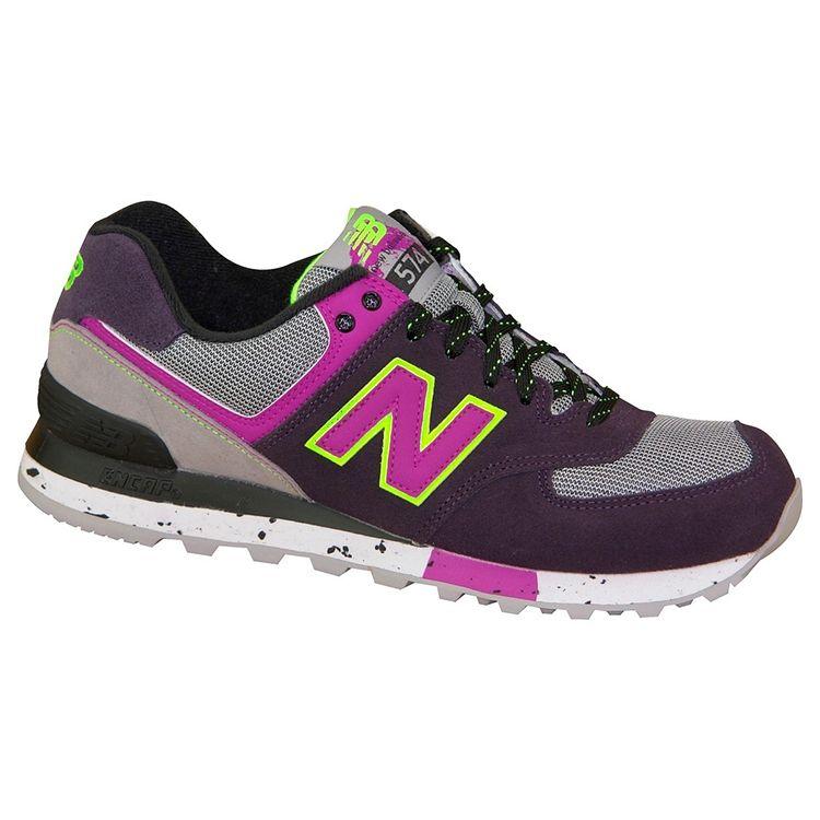 New Balance Wl574 90S Outdoor Pack Женские кроссовки Фиолетовый Темно-Фиолетовый Серо-Пурпурный-Зеленый WL574OPP