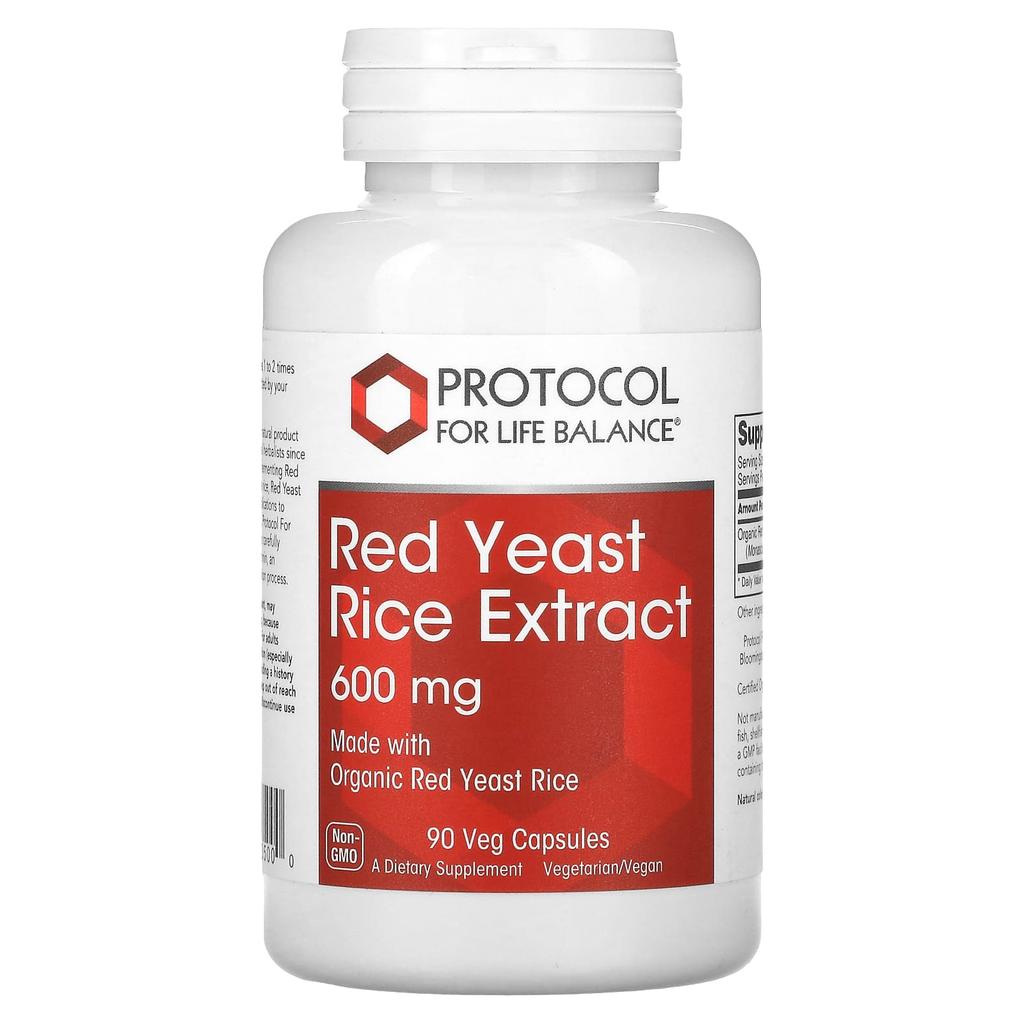 Rice Red Yeast Extract, 600Mg, 90 Veggie Capsules