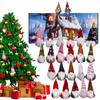 Адвент-календарь 2025, 24 дня Кукольный декор Коллекционный Рождественский Календарь Обратного Отсчета Сюрприз Гномы Украшение Для Рождественских Праздничных Украшений