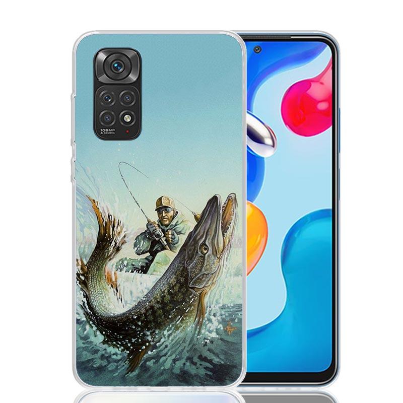 Hunting Fishing Man Phone Case For Xiaomi Redmi Note 13 14 15 Pro Plus 12S 12 14S 11S 11E 10 10S 11 11T 5G 4G Cover Coque Redmi