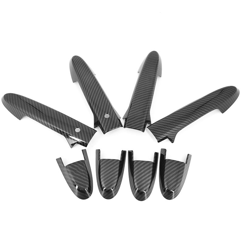 Carbon Fiber Chrome Car Side Door Handle Cover Sticker For Honda Fit Jazz 2014 2015 2016 2017 2018 Styling