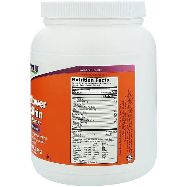 Now Foods ЛЕЦИТИН ПОДСОЛНЕЧНЫЙ ПОРОШОК