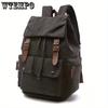 1pc Retro Canvas Backpack, Sturdy and Durable Computer Backpack, Worker Commuter Storage Bag for Office Business Trip