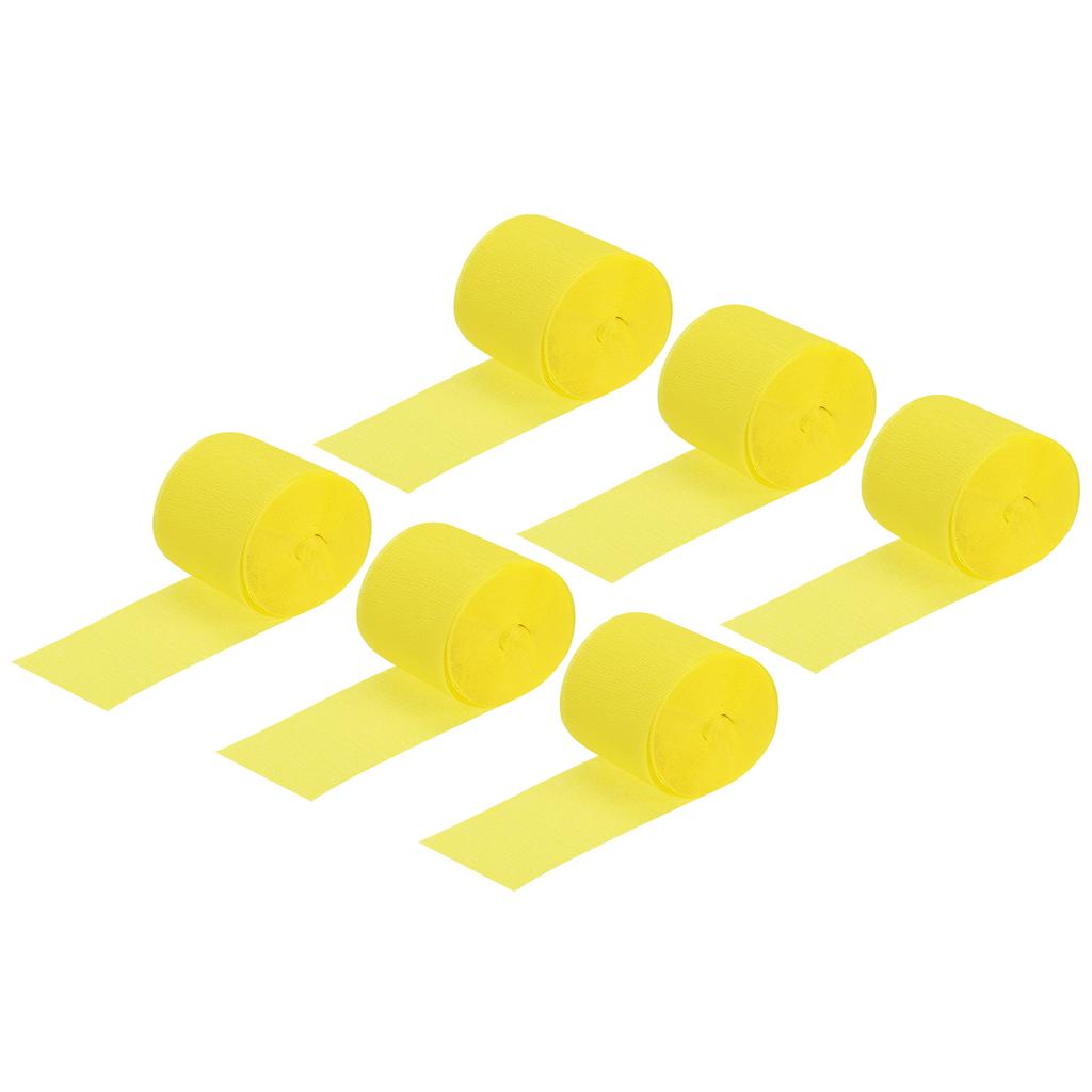 3/6pcs Vibrant Crepe Paper Streamers Party Streamer Decorations 1.37" for Various Birthday Party Wedding Festival Decorations