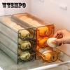 Automatic Rolling Egg Storage Box Plastic Storage Container Kitchen Fridge Storage Organization Eggs Holder Basket Cartons Tray