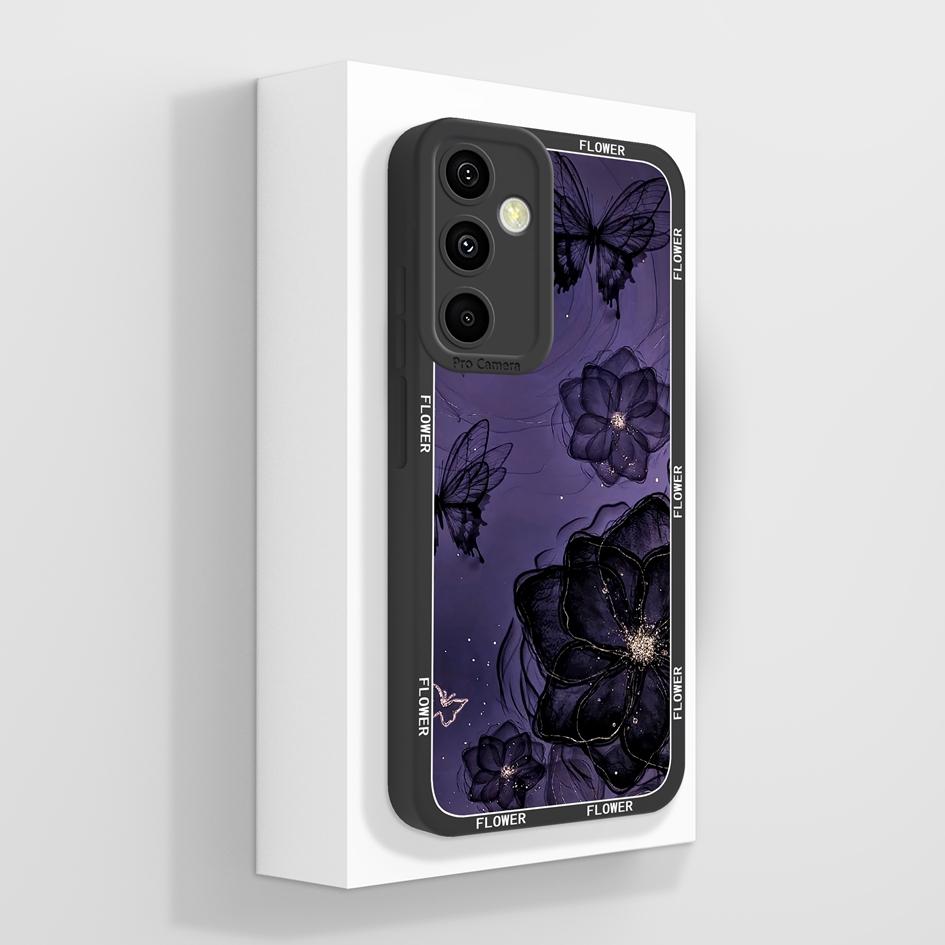 Мягкие чехлы для Samsung A55 C55 M55 A35 M35 F14 F15 Shell Pretty Sunflowers Golden Lotus Тонкий силиконовый легкий защитный корпус для Samsung Capas