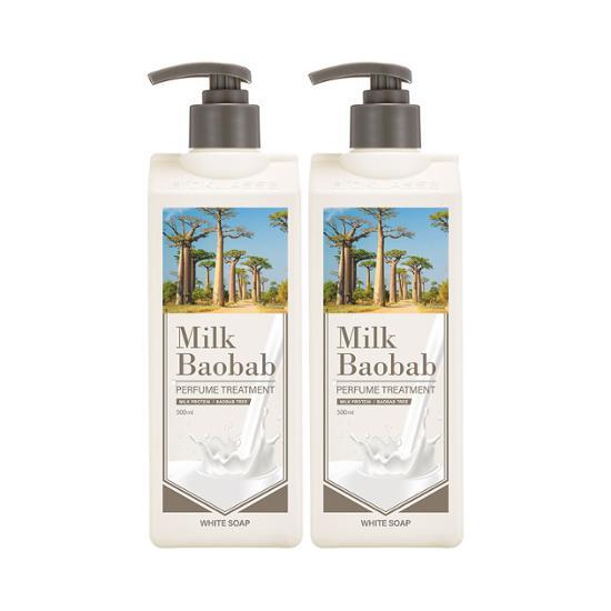 Milk Baobab Парфюмированное лечение Белое мыло Двойной Специальный (500мл*2 упаковка)