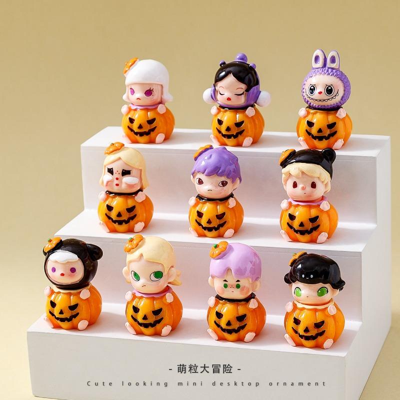 New Halloween Cute Ornament, Funny Pumpkin DIY Ornament Accessories Resin Handicraft Small Ornament