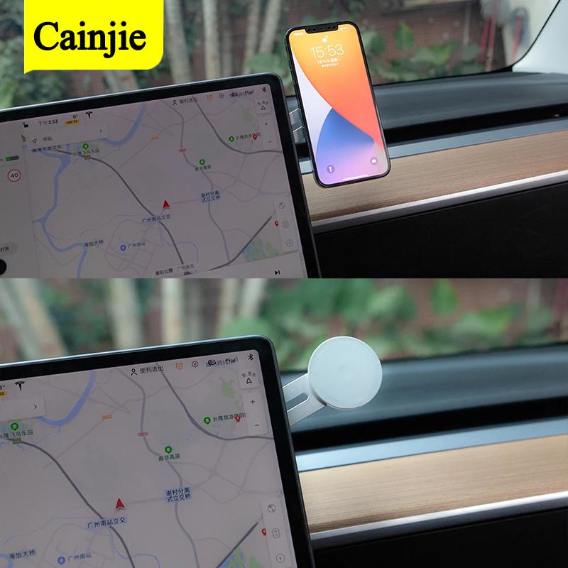 Tesla Model 3 Y Magnetic Car Phone Holder Accessoires For iPhone12/13/14 Samsung Huawei Xiaomi Mount Mobile Cell Phone