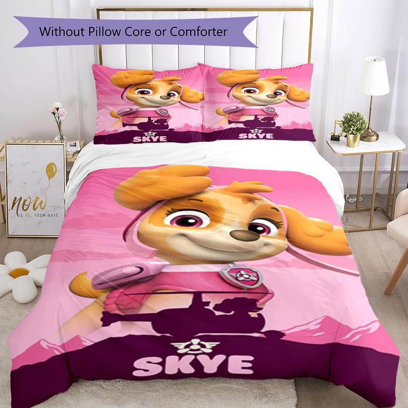 3pcs PAW Patrol Bedding Set Duvet Cover Closure Includes 1 Duvet Cover & 2 Pillowcases, Soft and Comfortable for All Seasons.