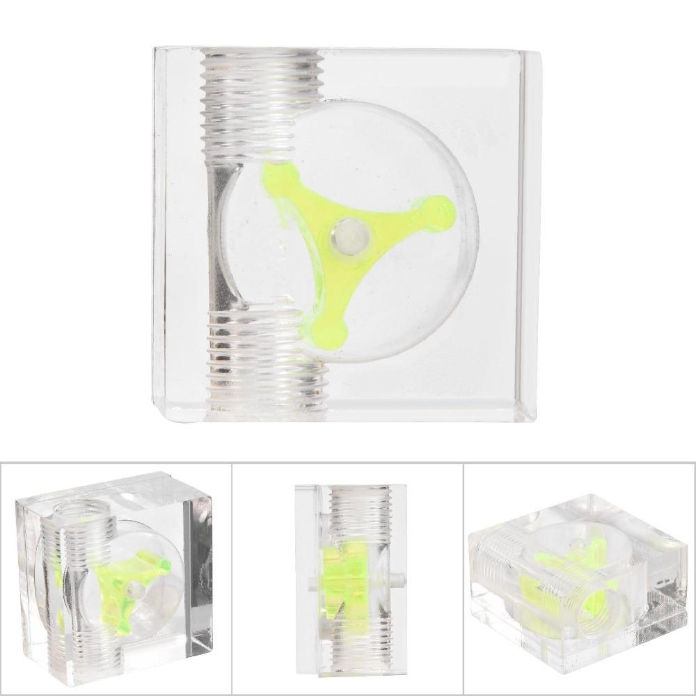 G1/4 Thread Flow Meter Indicator Green Water Flow Meter PC Water Cooling System PC Water Cooling