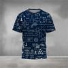 Fashionable  Mathematical Formula  Pictures For Men's T-Shirts Trend Digital Printing Casual Round Neck Short Sleeved