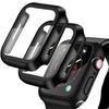 Стекло+Чехол для Apple Watch Ultra 9 8 7 6 5 4 SE Бампер для iWatch Серии 49мм 45мм 41мм 44мм 40мм 42мм 38мм Защитное стекло