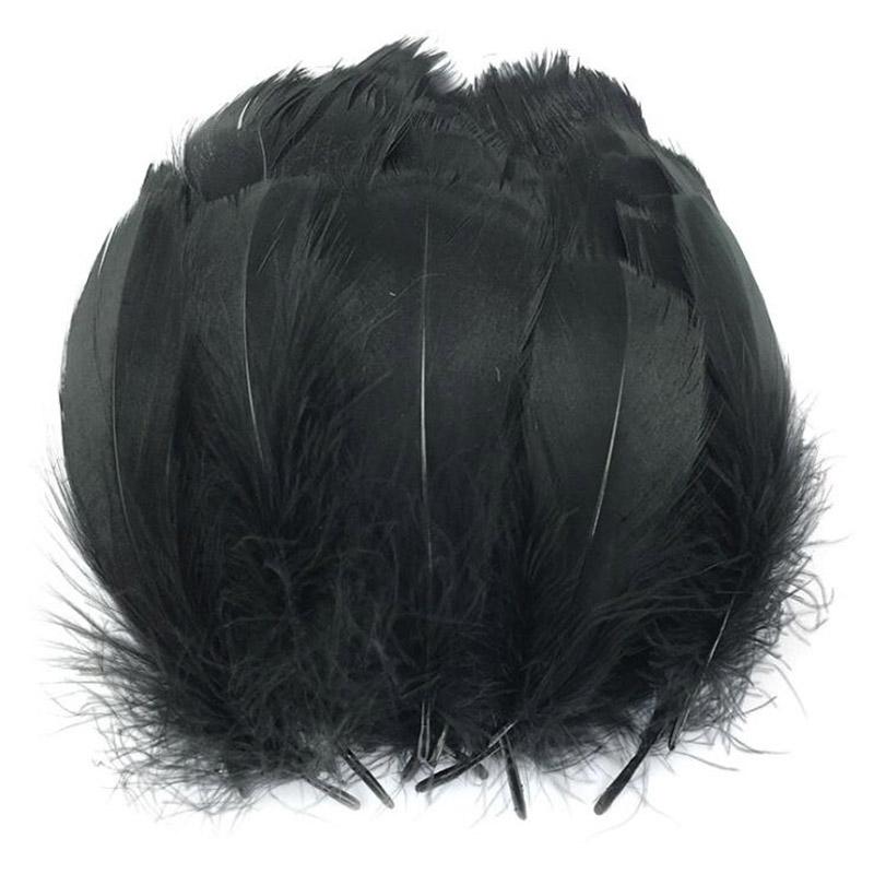 Colorful Party Feathers Craft Natural Goose Feather For Diy Home Decor White Wedding Feathers 100Pcs/Pack Garment Accessories