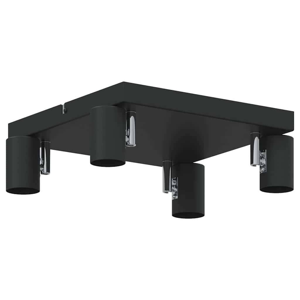 Black Ceiling Spotlight with Adjustable Spotlights 26.5 x 26 x 11.5 cm Metal