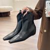 Spring Autumn Pointed Toe Women Chelsea Boots Fashion Back Zippers Shoes Street Style Internal Elevation Ladies Short Booties