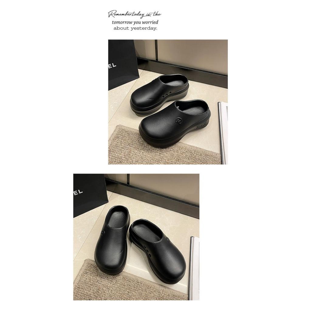 Тапочки Baotou, женские классные тапочки EVA, женские повседневные спортивные сандалии на толстой подошве, женская обувь M ü Ller, Sponge Cake One Line Drag для женщин