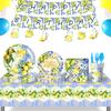 Lemon Birthday Theme Party Supplies Birthday Decoration Party Atmosphere Layout Props Tableware Banners Tablecloth