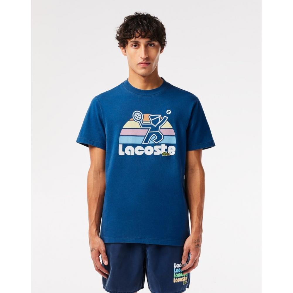 Lacoste Мужская летняя футболка с рисунком Th0784 54 г Hbm