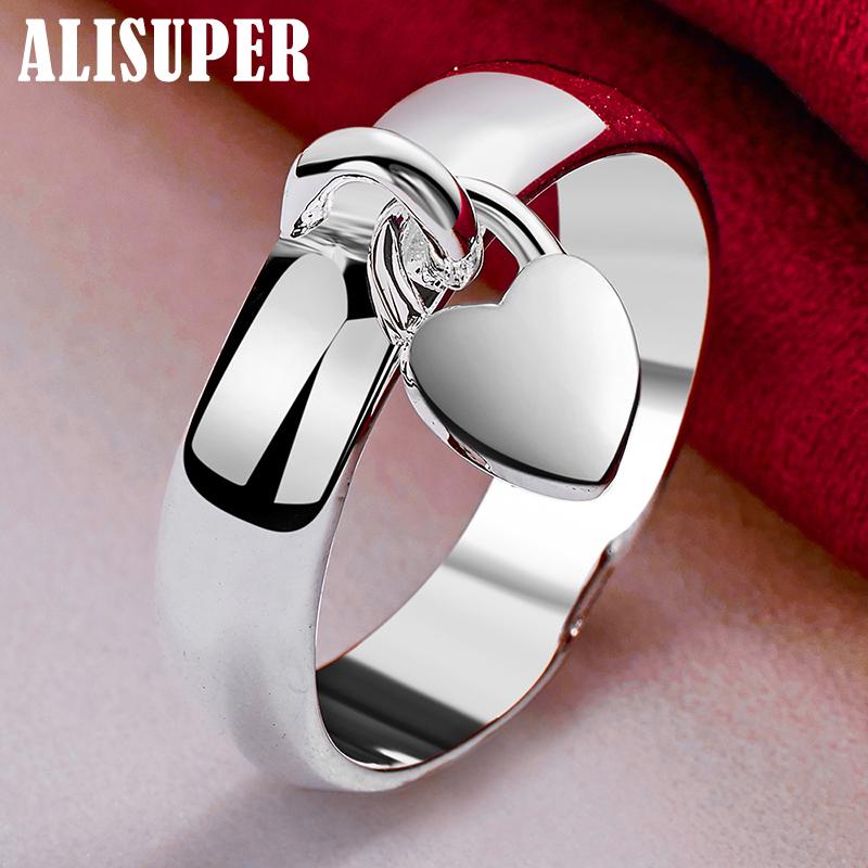 Ювелирные изделия из стерлингового серебра 925 пробы с замком в форме сердца