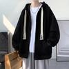 Men's Trendy Hooded Cardigan Sweatshirt - Versatile Loose-Fit Top for Spring and Autumn
