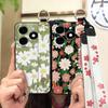 Soft Case Protective Phone Case For Infinix Smart8 Pro/Smart8 Plus/X6526/X6525B Kickstand Wristband Flower Anti-knock