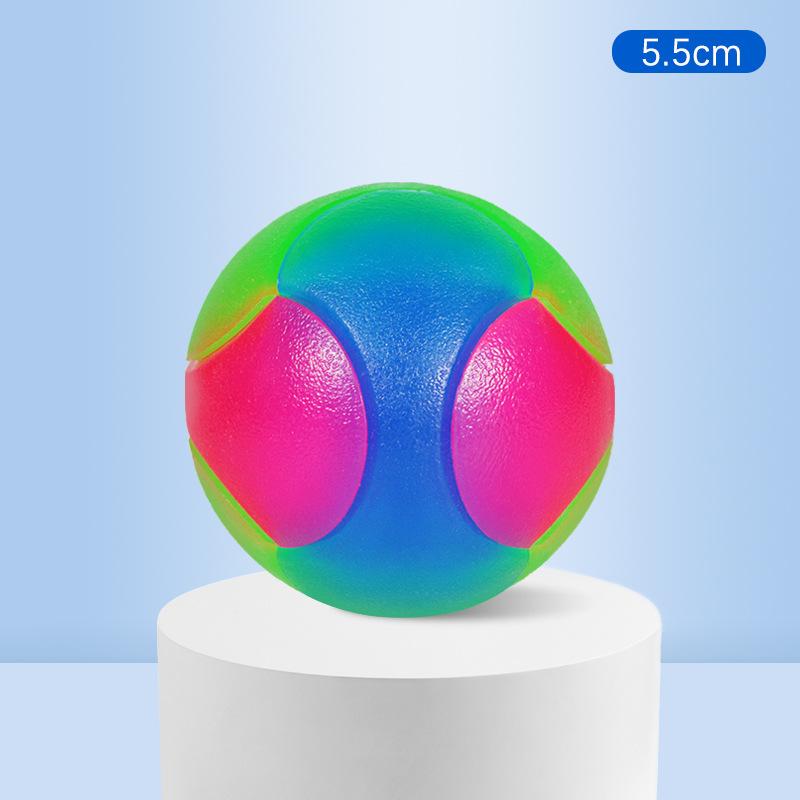 Dog Toy Ball Small Dog Flash Pet Ball Tpr Three-color Luminous Elastic Ball Training Interactive Throwing Dog Ball