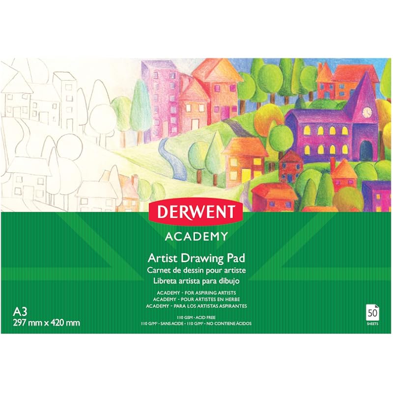 Блокнот для рисования Derwent Academy Artist, 50 листов, 110 г/м² (А3 Горизонтальный)