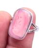 Натуральный розовый опал драгоценный камень ручной работы 925 пробы серебро кольцо размер 8 b5r29
