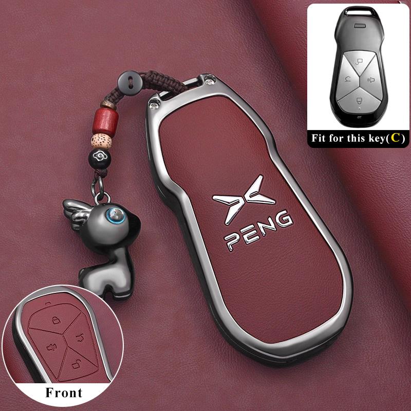 Чехол для ключа автомобиля для Xpeng Xiaopeng G6 2025 2026 Автомобильный Стайлинг Брелок Пульт Дистанционного Управления Декоративная Обложка Чехол Держатель Кольцо Аксессуары для Брелока