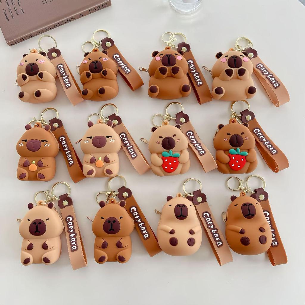 Adorable Capybara Silicone Coin Purse - Cute Cartoon Design for Kids
