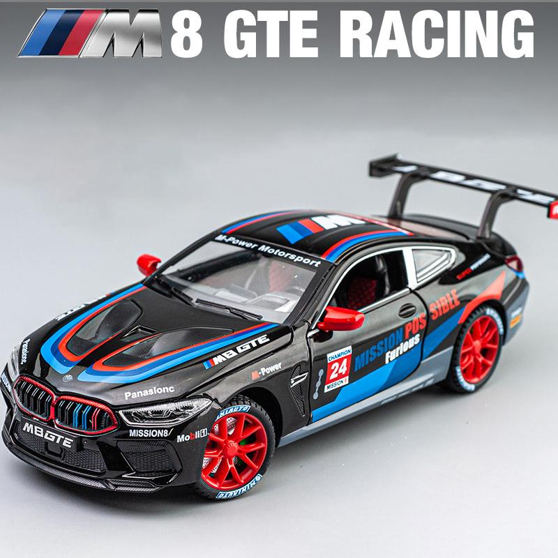 1:24 BMW M6 GT3 M4 BMW CSL Racing Car Free Wheeling High Light Sport Racing Car Model Toy Diecast Metal Alloy Miniature Replica