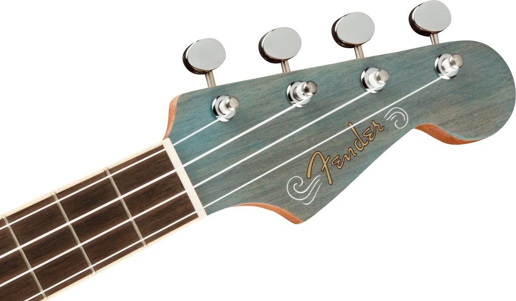 Fender Укулеле Дэни Харрисон Бирюзовый с мягким чехлом Уке,