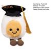 Graduation Egg Plush Doll Stuffed Toy with Bachelor's Hat Fun Food Pillow Cute And Quirky Plush Doll Gift for Graduates