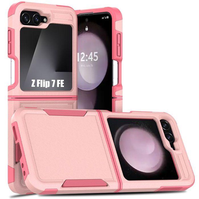 Coque de Protection - BOOLING - pour Samsung Galaxy Z Flip 7 FE - Antichoc - Rose - Rigide Ultra Résistant