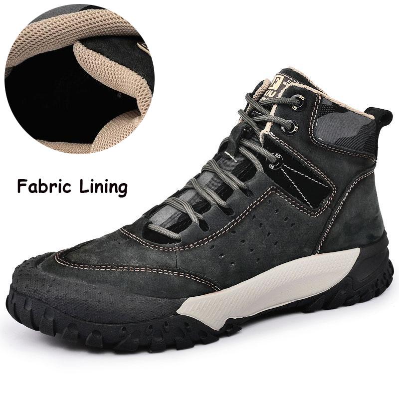 Мужские хлопковые ботинки с высоким берцем; повседневная уличная обувь; обувь для пешего туризма.