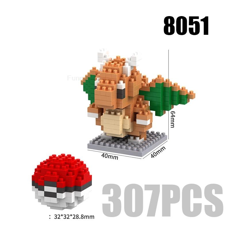 Забавные конструкторы Pokemon Сборка Аниме Пикачу Чаризард Кукла Бластойз Бульбазавр Генгар Покемон Кирпичики Игрушка для Ребенка Подарок
