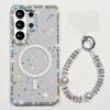 Samsung S11Ultra flash diamond IMD strong magnetic mobile phone case S11FE flash powder laser love S11 protective case