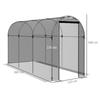 360 x 120cm Galvanised Steel Fruit Cage, Plant Protection Tent with Zipped Door, Black