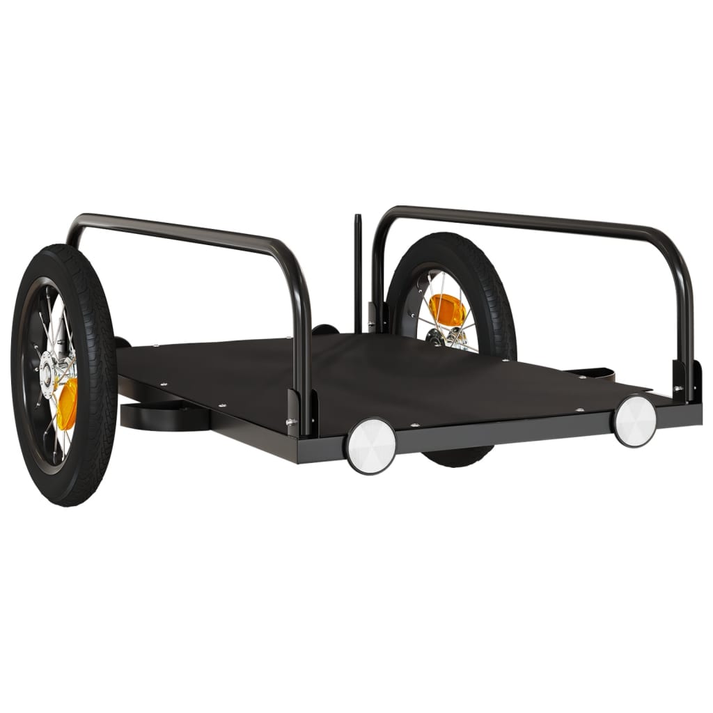 Bicycle Trailer Black 122 x 53 x 31 cm Iron